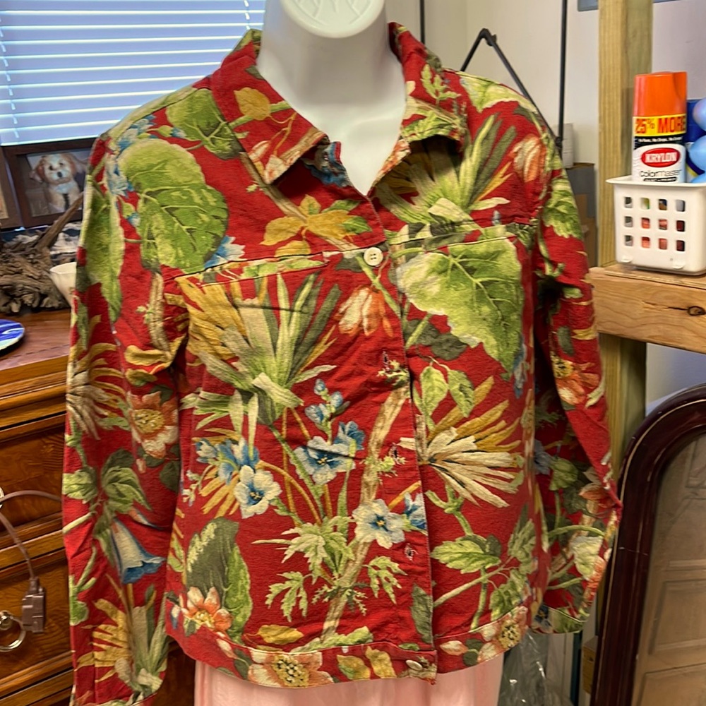 Alexis & Avery Flower Jean Jacket